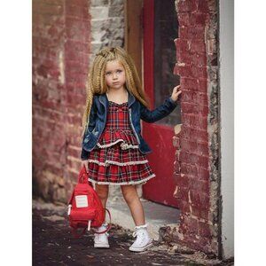 Dollcake Daddy's Girl Red Tartan Dress NWT Sz 8 Very HTF Stylish!